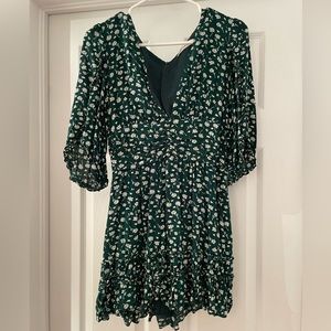 Short forest green dress
